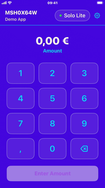 Sample app transaction